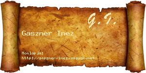 Gaszner Inez névjegykártya